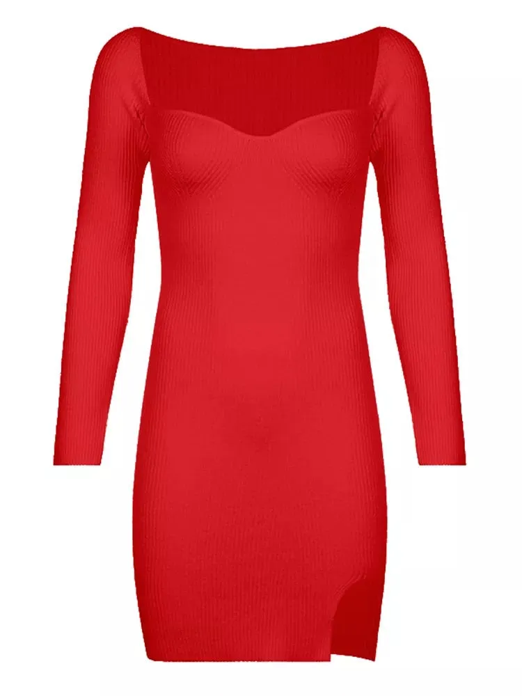 Ambrosi Knitted Mini Dress