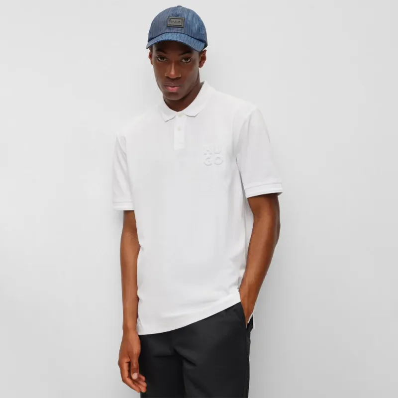 CASQUETTE BLEU À CINQ PANNEAUX EN TWILL ITALIEN AVEC LOGO ENCADRÉ JUDE-ME-N HUGO
