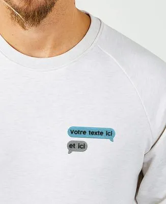 Hoodie zippé homme Texto brodé personnalisé