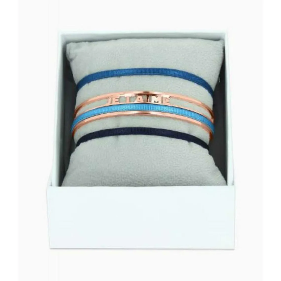 Jonc femme  Les Interchangeables  - A84801 Coffret Jonc Ruban 3mm Je T Aime | 3 Suisses