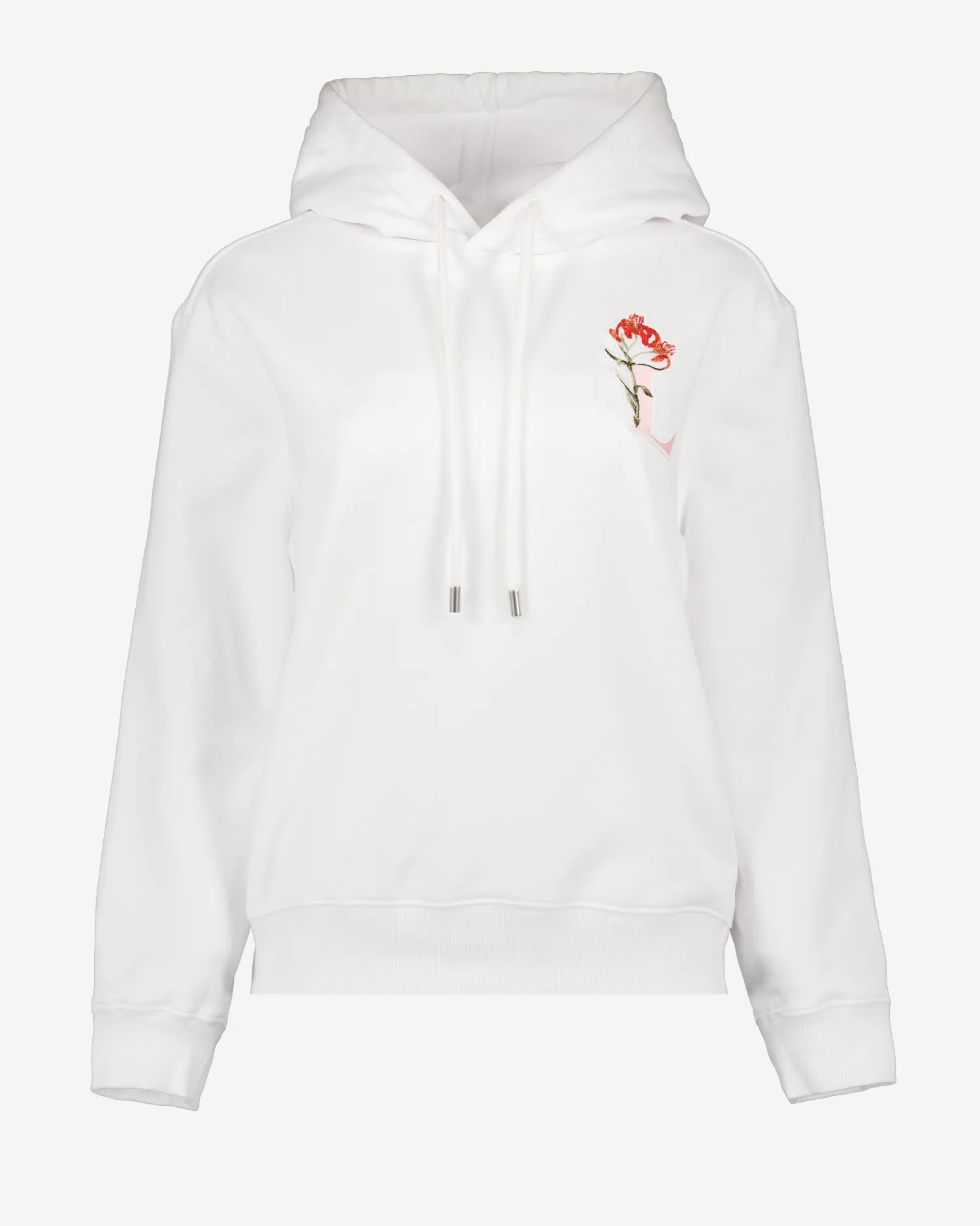 Lanvin sweat-shirt à capuche en coton blanc à imprimé botanica