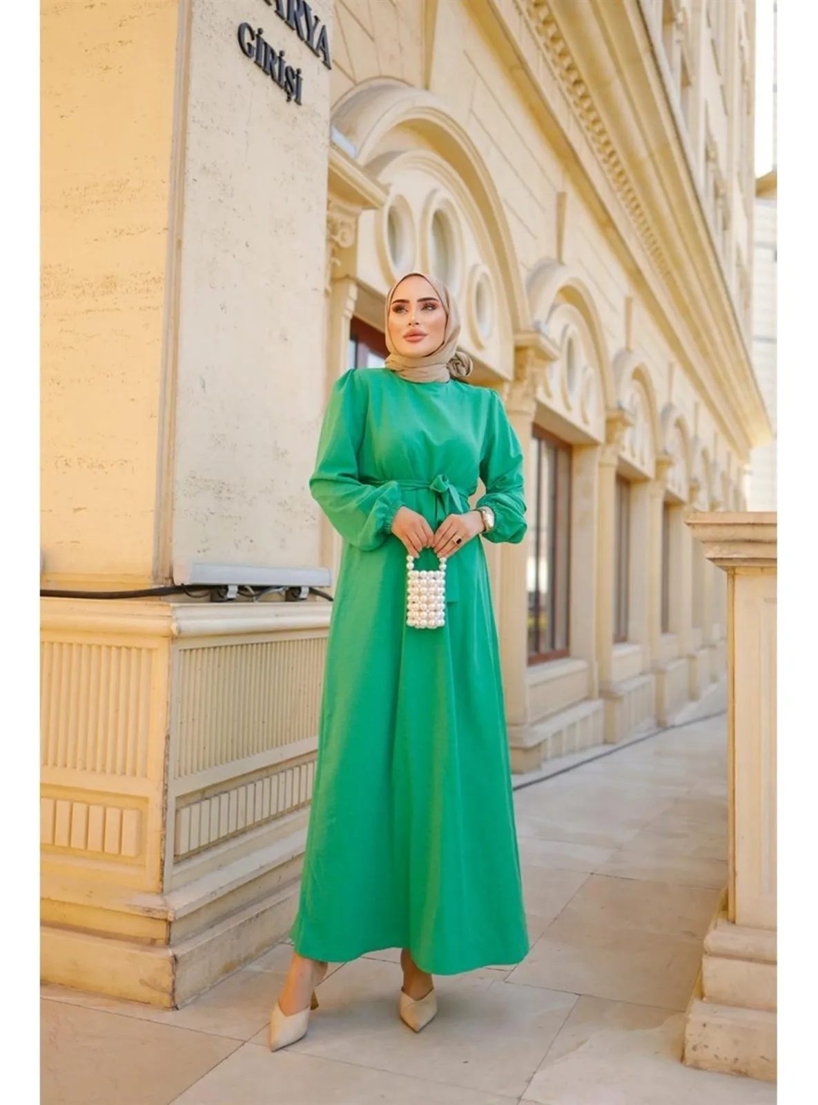 Light Green - Modest Dress