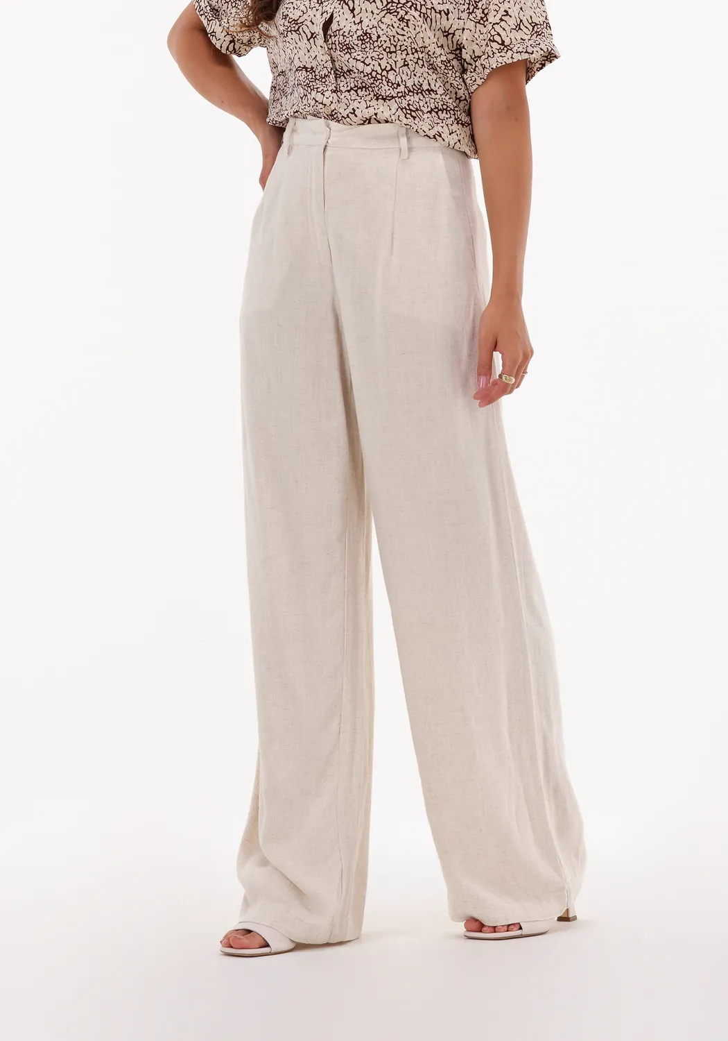 minimum pantalon large lessa 9648 crème