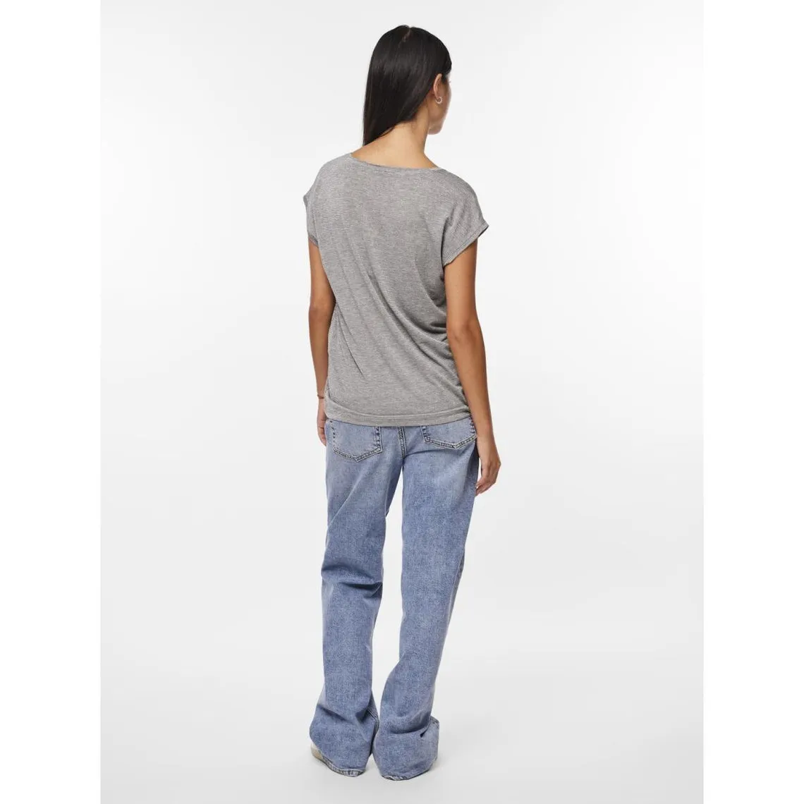 T-shirt loose fit manches courtes gris | 3 Suisses