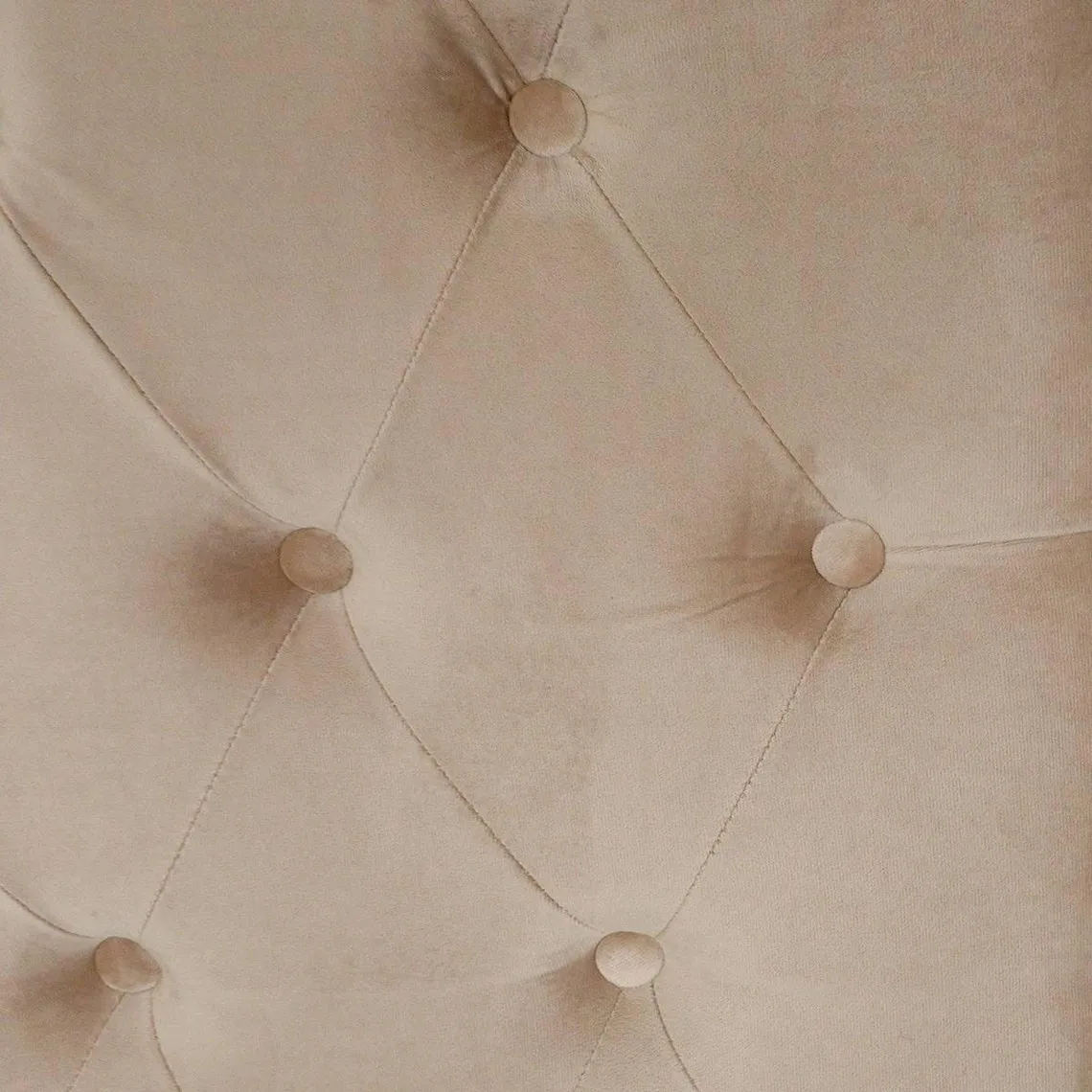 Tête de lit 140cm Métal Or et Velours Taupe  | 3 Suisses