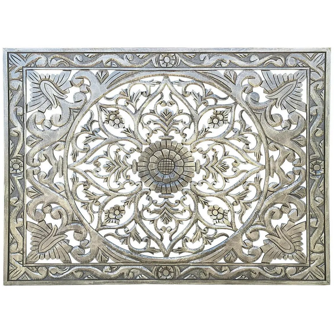 Tête De Lit ATLAS 160 cm Bois Marron Et Or | 3 Suisses