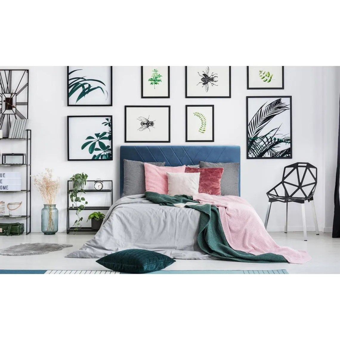 Tête de lit Diam 160cm Velours Bleu | 3 Suisses