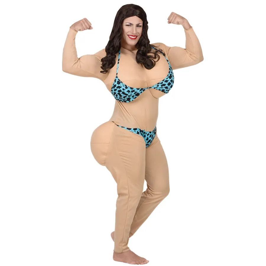 Tenue humoristique de bimbo en bikini, adulte
