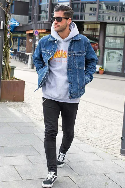 veste jean homme